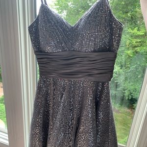 Silver Sparkly Homecoming Dress